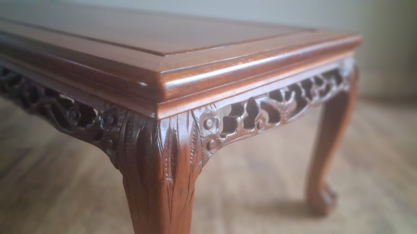 Outstanding Oriental Chinese Carved Rosewood Mid Century Drinks /Coffee Table photo vinterior