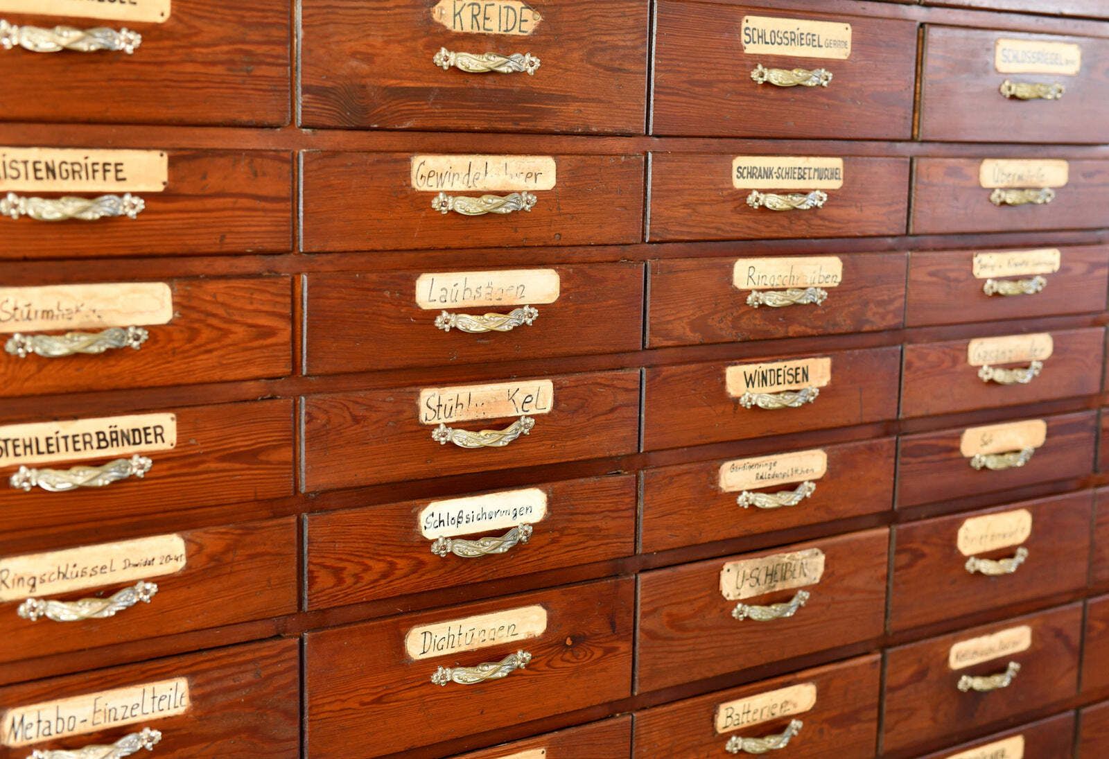 Art Nouveau Ironmongers Drawers Circa 1910 photo 5895.0