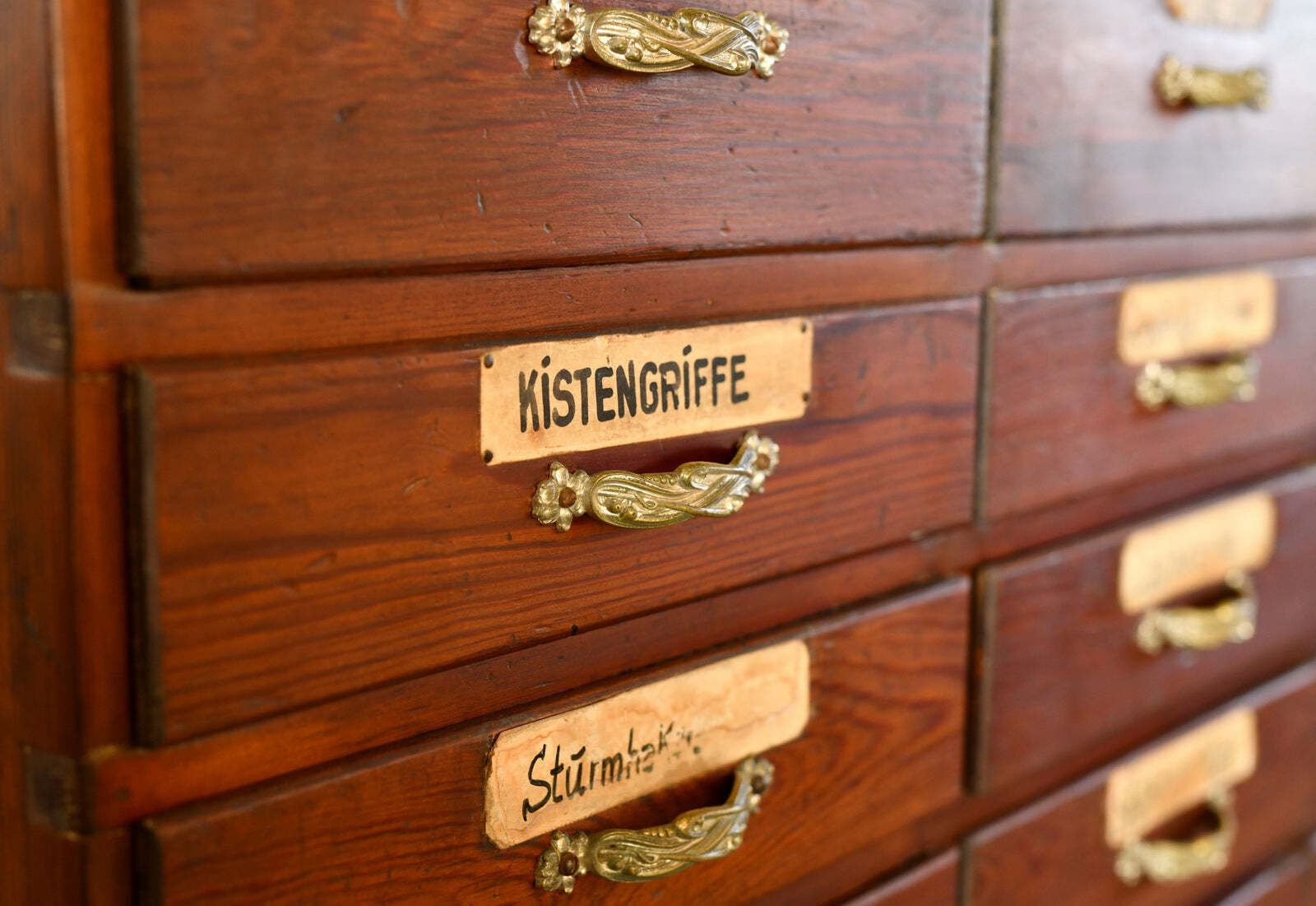 photo buy Art Nouveau Ironmongers Drawers Circa 1910
