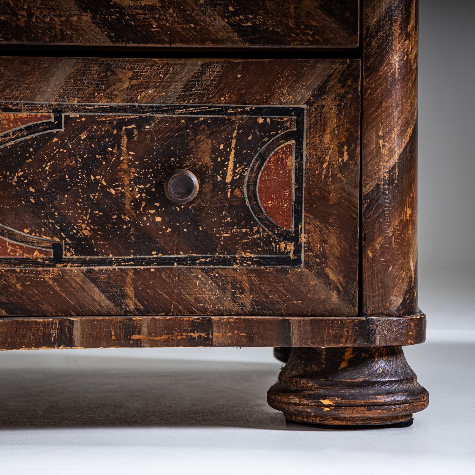 Original Painted Baroque Chest Of Drawers, 18th Century photo 4250.0