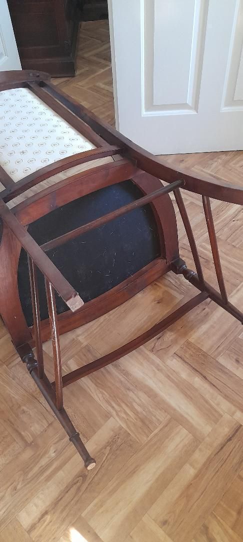 Edwardian Mahogany Chair Armchair Inlaid Marquetry English Salon Hall Bedroom Fireside photo buy