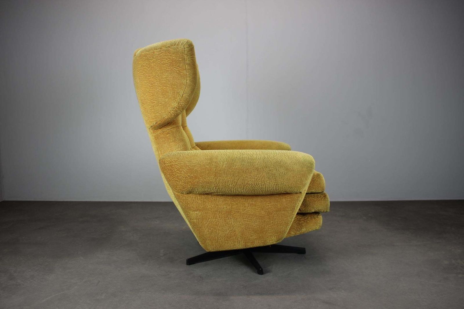 1960s Mid Century Wingback Swivel Lounge Chair From Czechoslovakia photo buy