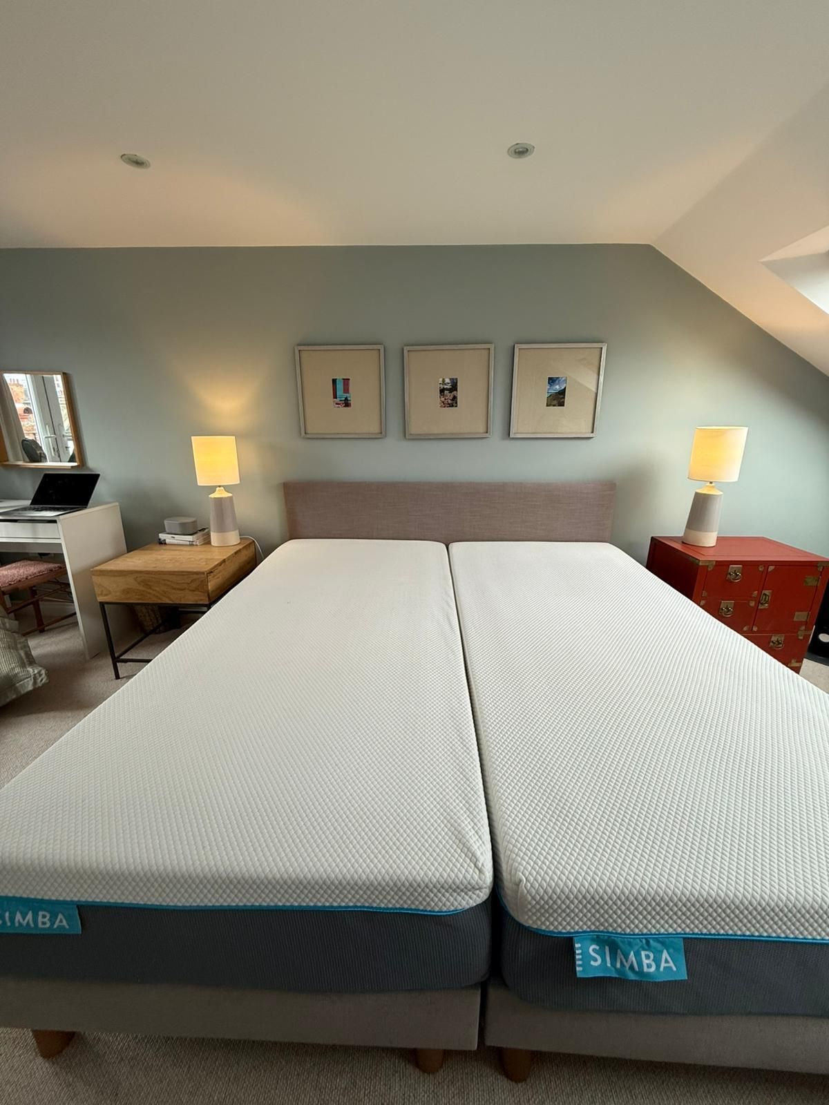 Super King Guest Bed With 2x Simba Mattresses – Rrp £2,395 photo furniture
