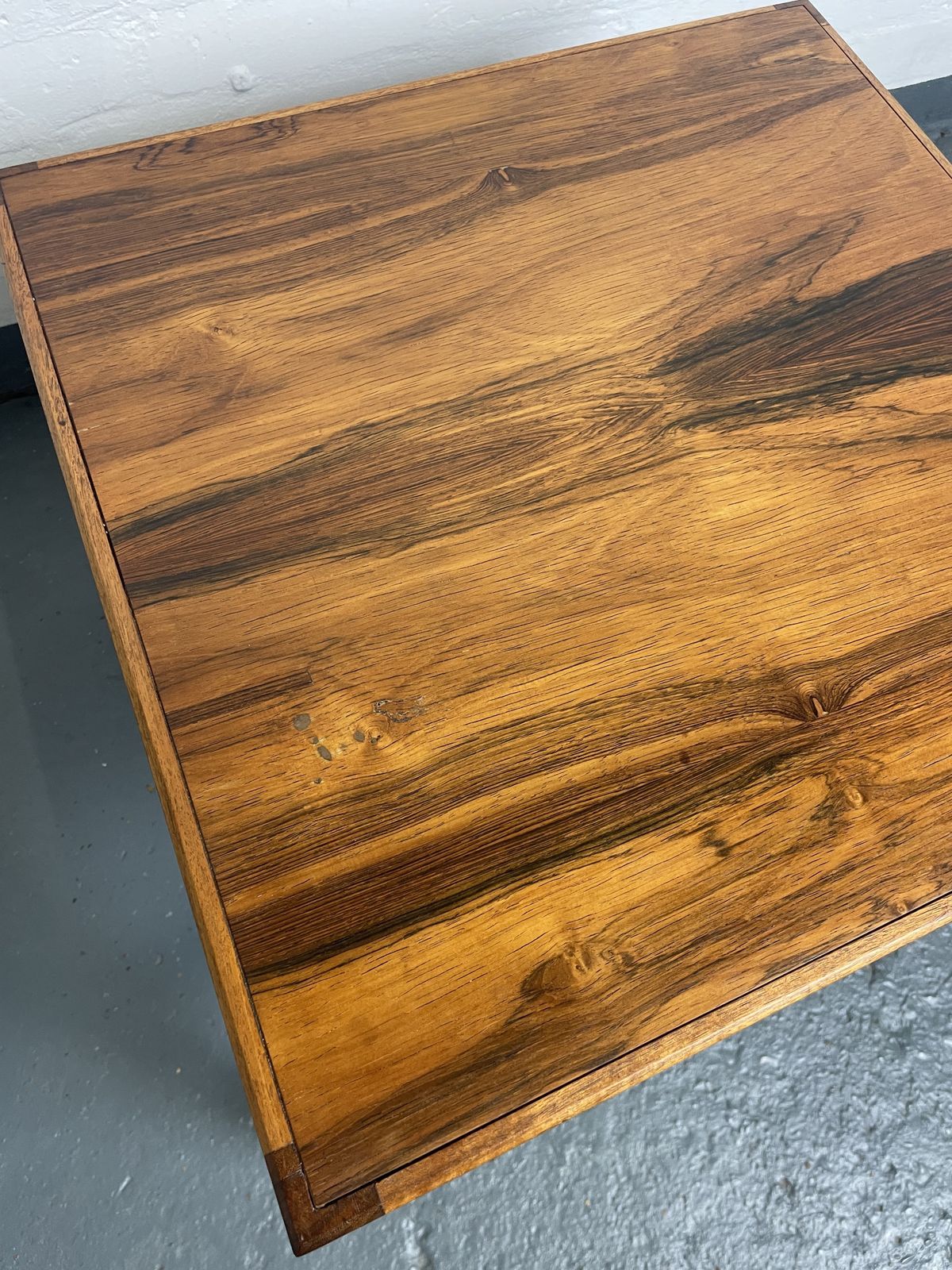 1960s Mid Century Modern Rosewood Side Table | Vintage Mcm Accent / Lamp Table photo vinterior