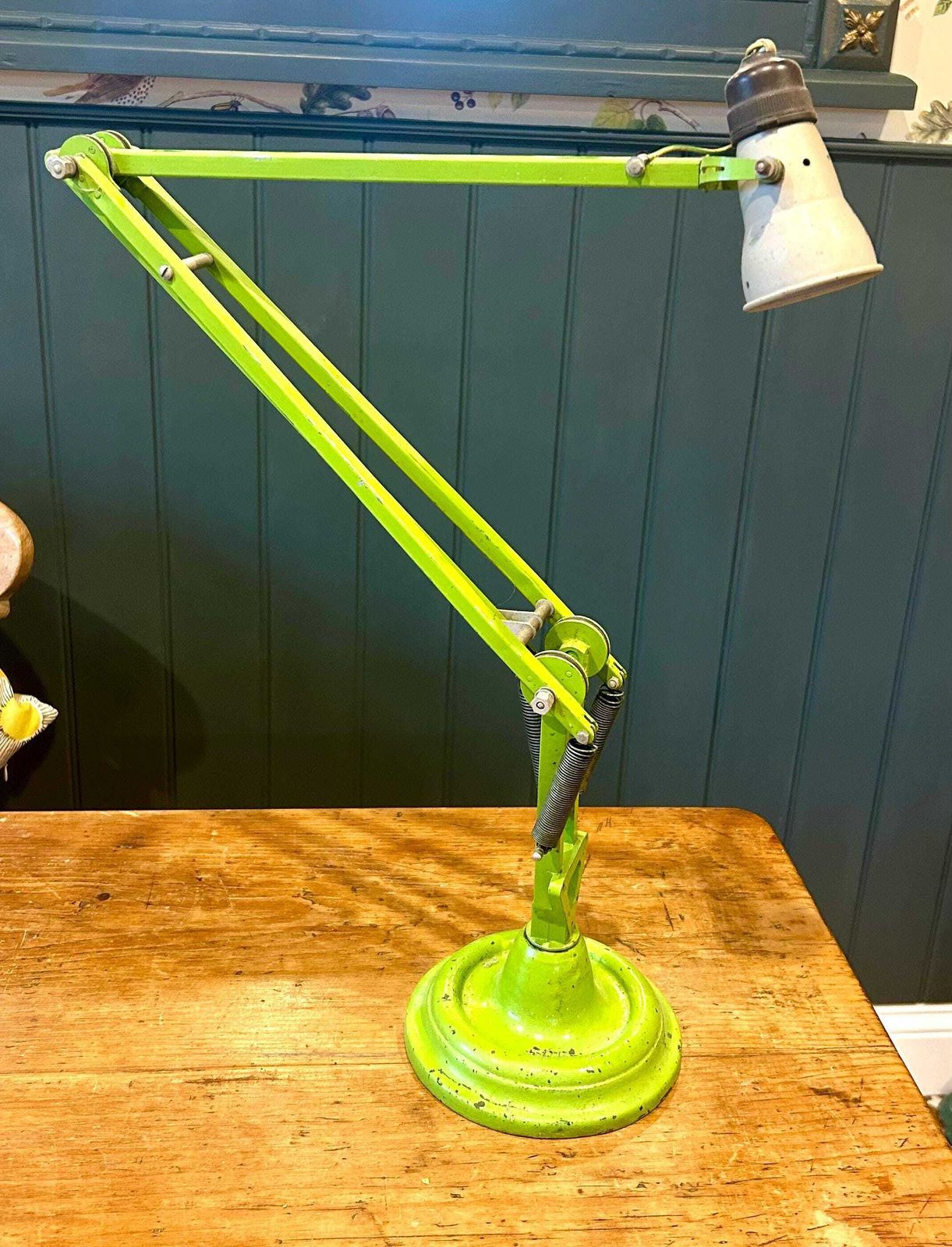 Wwii Raf Air Ministry Herbert Terry 5c/1079 Navigators Desk Industrial Vintage Lamp Retro Anglepoise Antique Light Lighting photo furniture