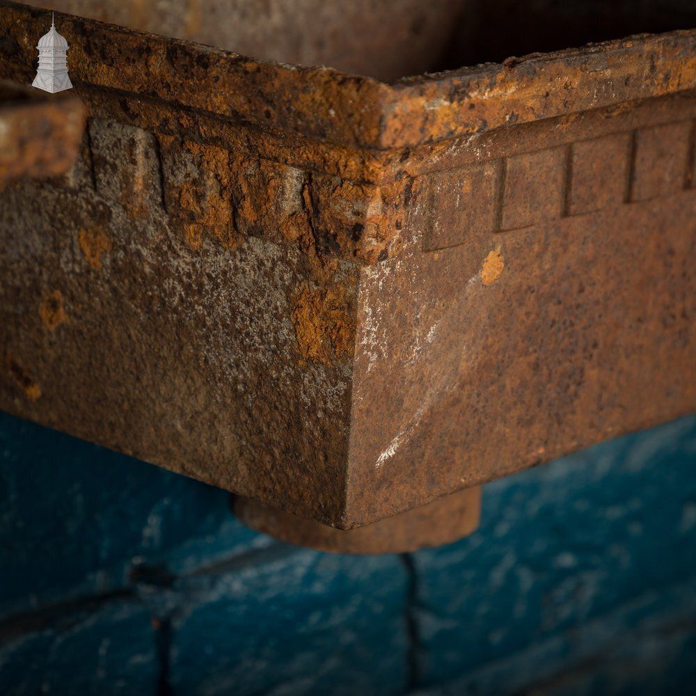 photo furniture Rain Water Heads, Pair Of Hoppers With Dentil Detail