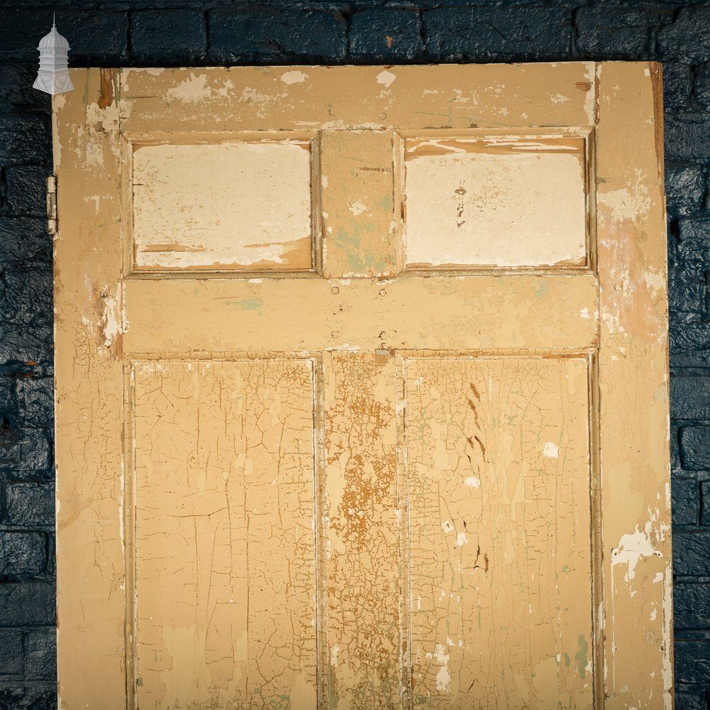 photo for sale 6 Panel Door, Six Moulded Panels, Distressed Cream Paint