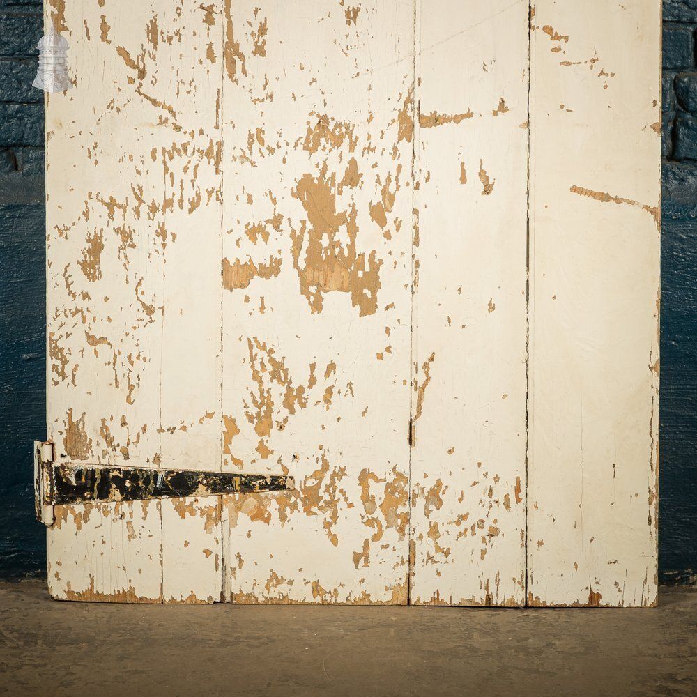 Ledged Cottage Door, Distressed White Paint photo Home Fixtures