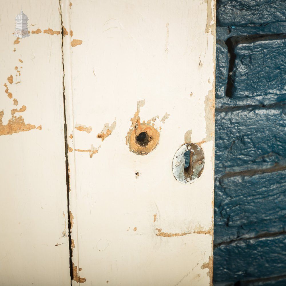 Ledged Cottage Door, Distressed White Paint photo 238.0