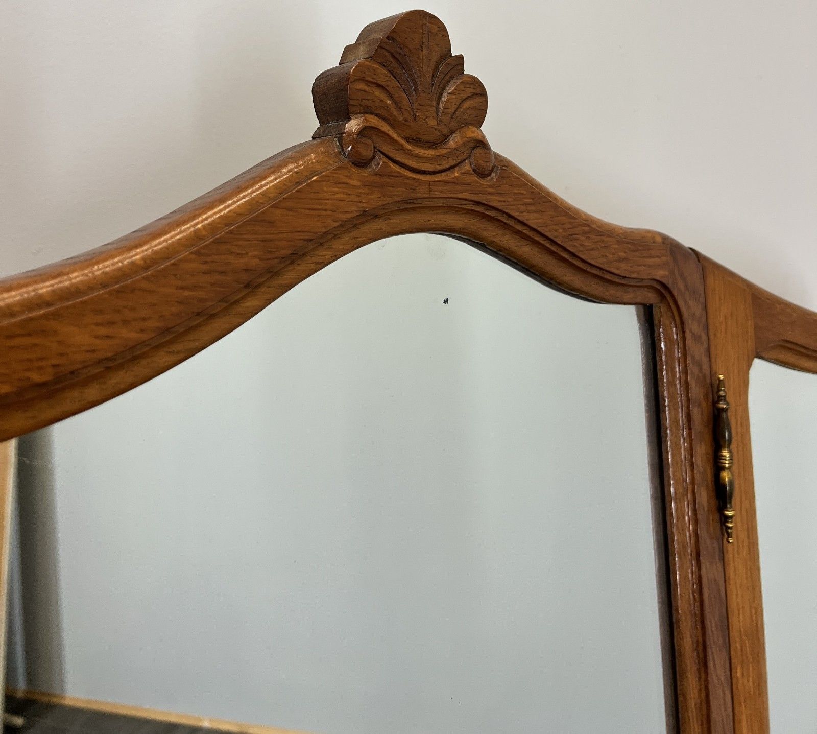 Vintage Dressing Table With Mirror French Oak Louis Vanity Table Makeup Lot 4559 photo for sale