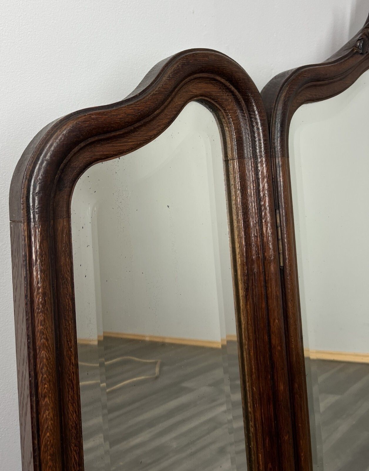 Antique French Rocaille Style Oak Carved Wall Mirror Wall Frame Lot 4574 photo furniture