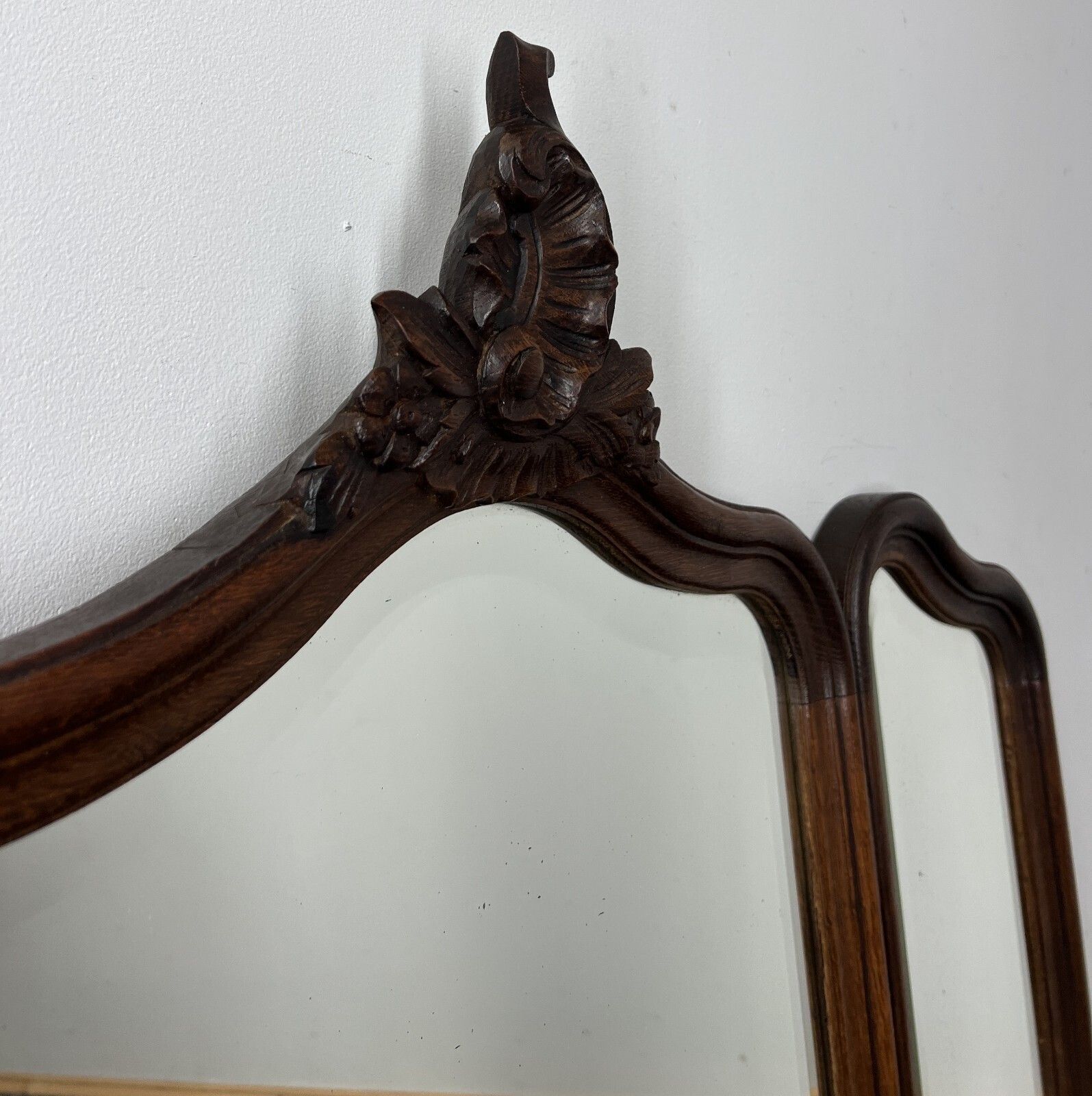 Antique French Rocaille Style Oak Carved Wall Mirror Wall Frame Lot 4574 photo 249.0