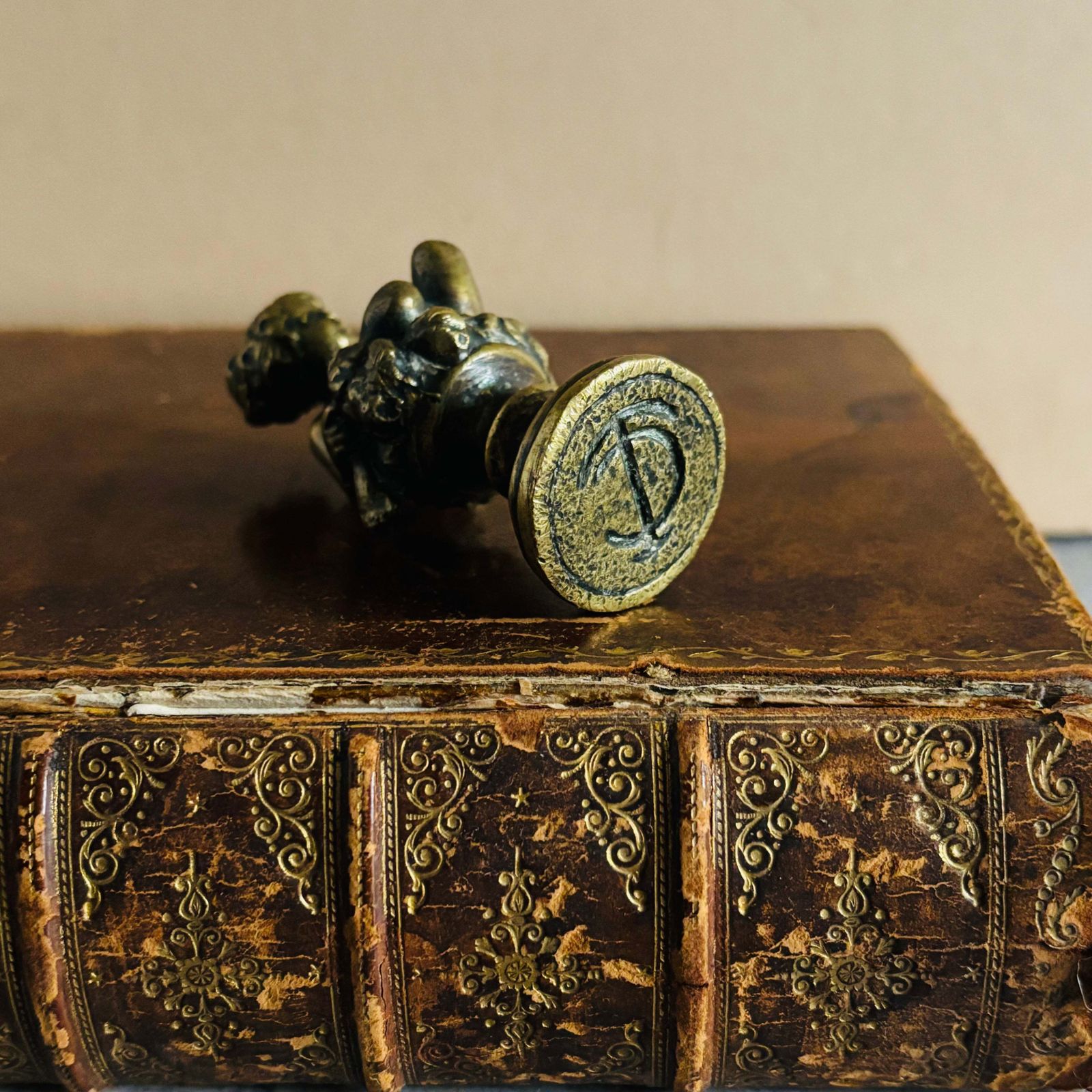 photo for sale Bronze Wax Seal Stamp Sculpture