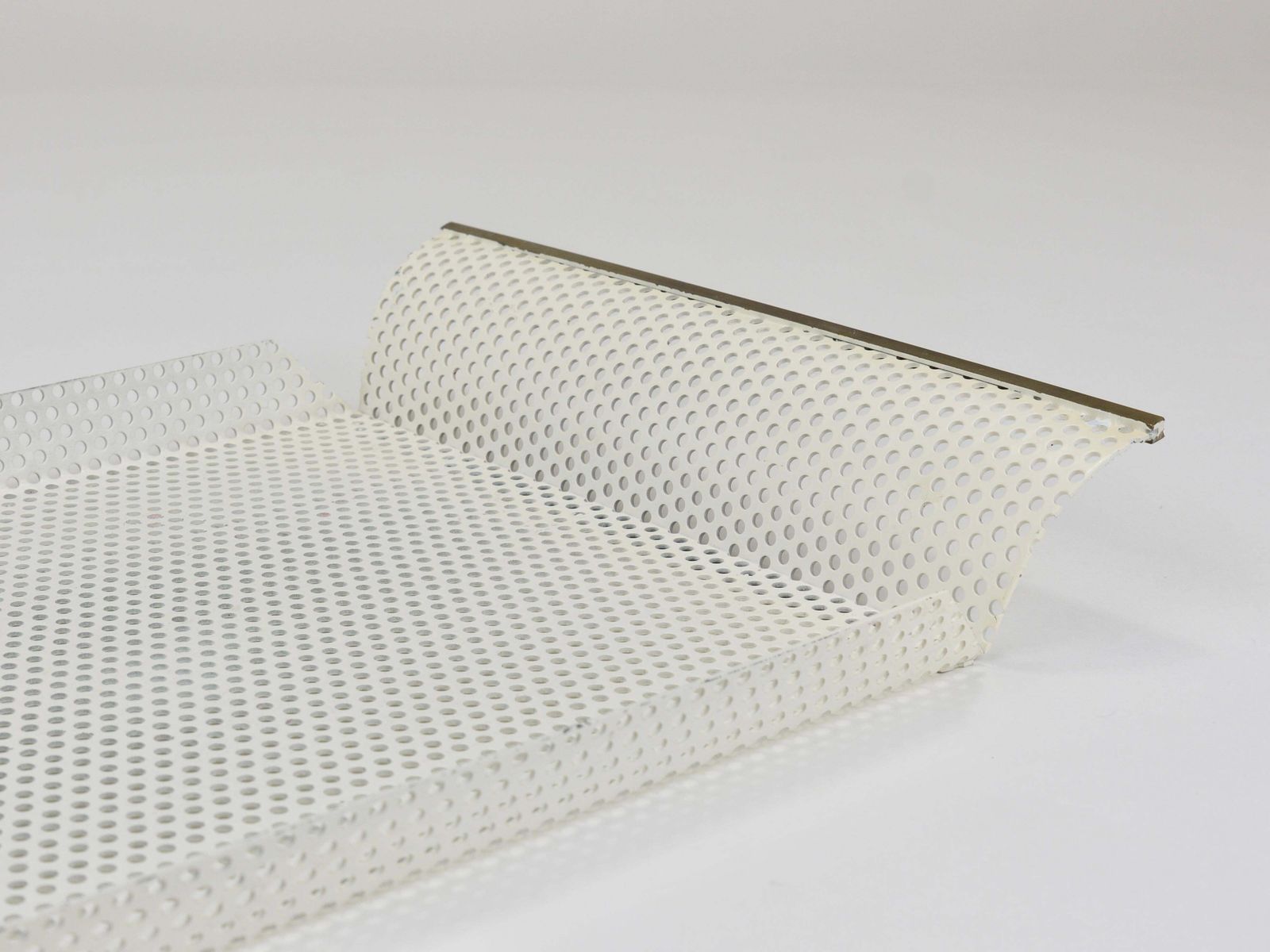 Vereinigte Werkstätten Rigitulle Brass And Perforated Metal Tray, Germany, 1970s photo for sale