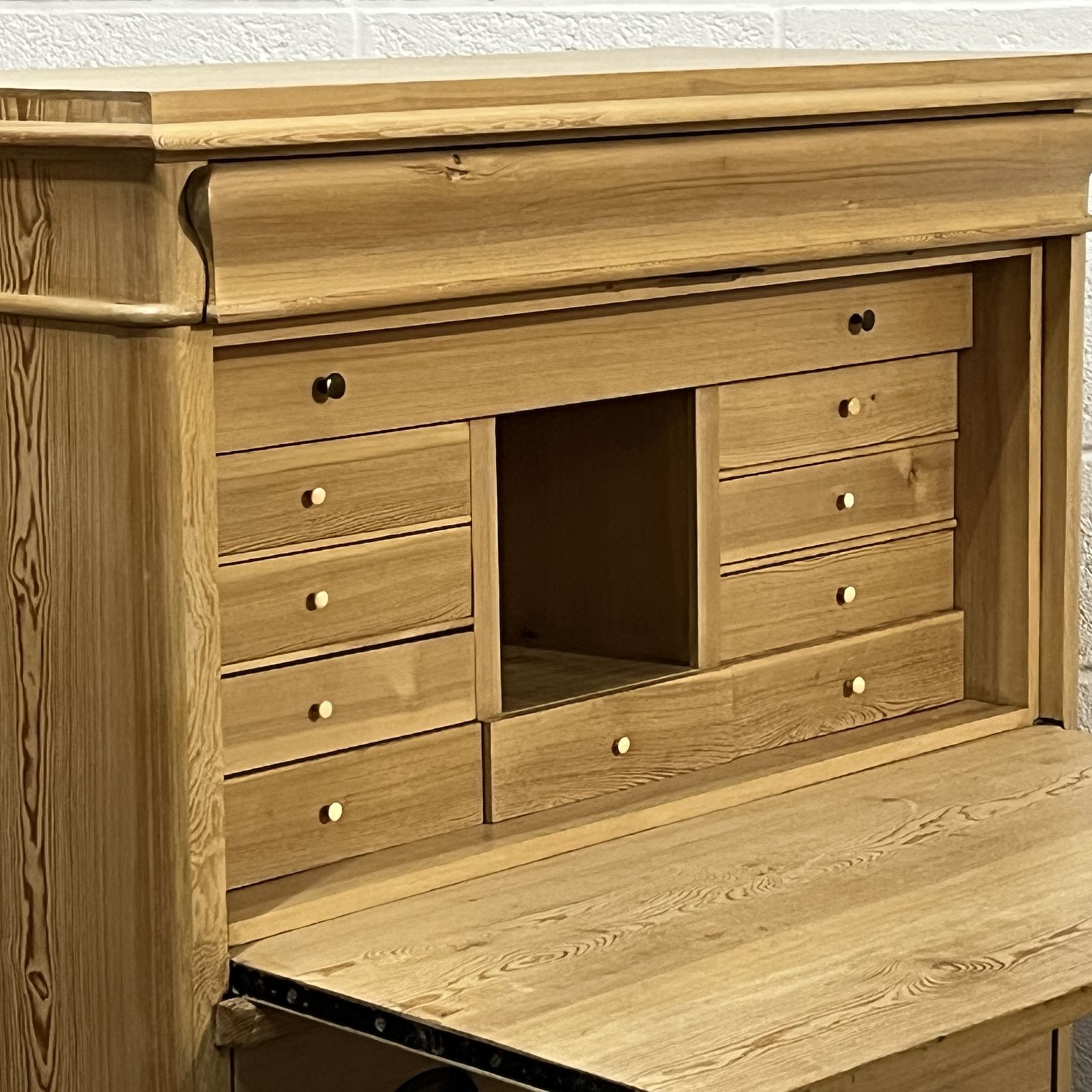 Antique Pine Secretaire/Bureau With Writing Slope And Drawers photo for sale