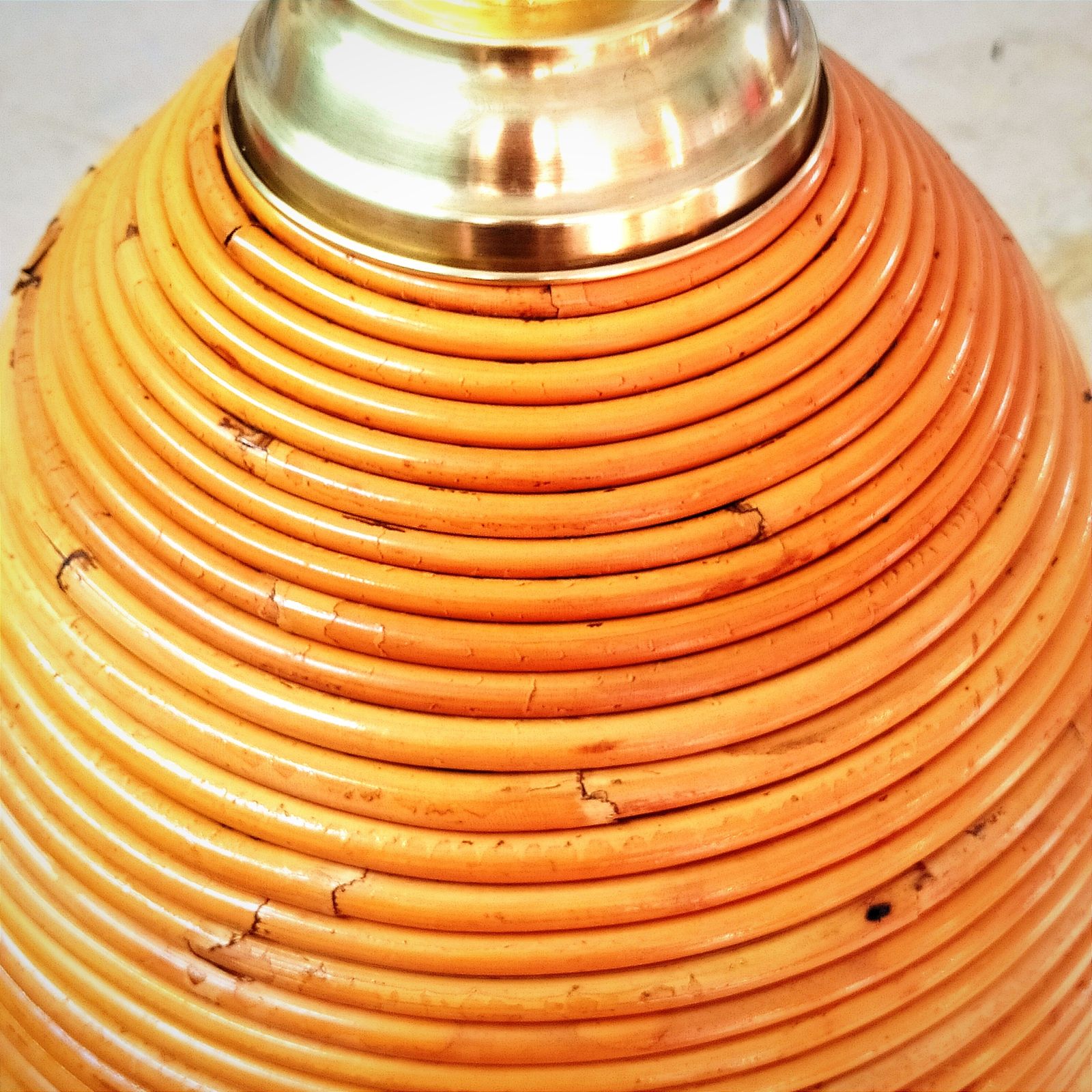 1960's Large Pencil Reed Table Lamp. photo 420.0