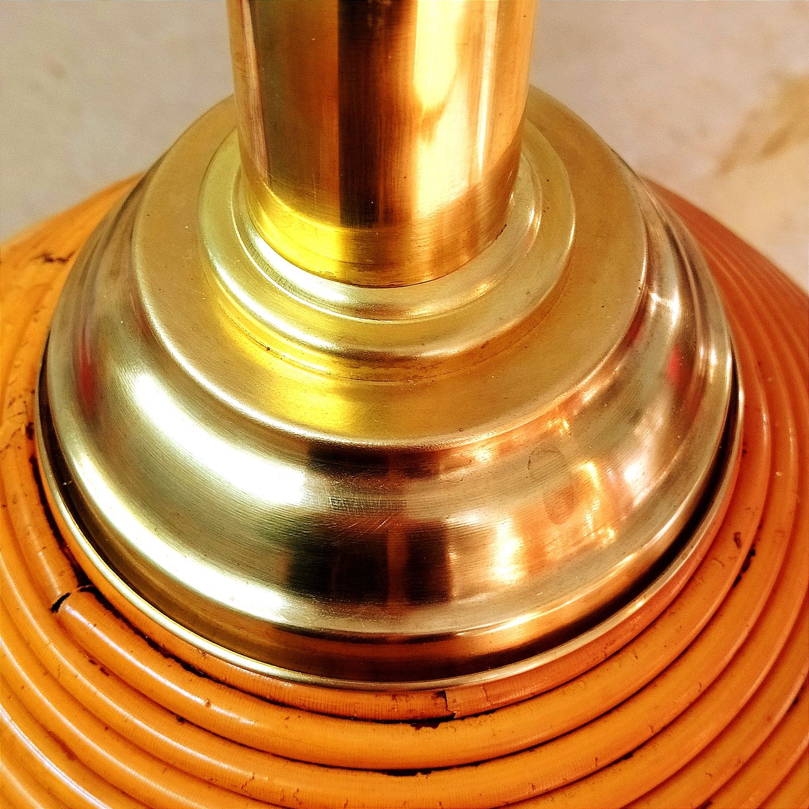 1960's Large Pencil Reed Table Lamp. photo vinterior
