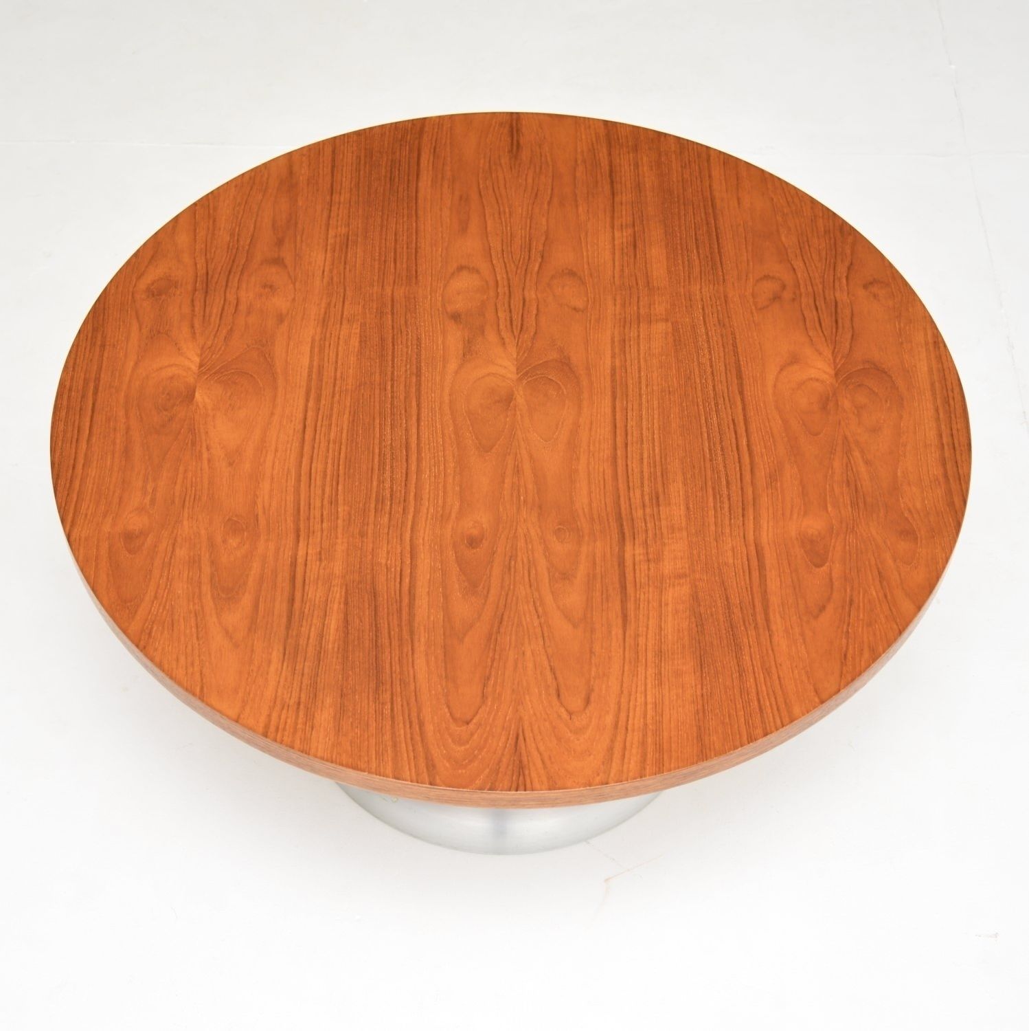 Vintage Teak And Steel Tulip Coffee Table photo furniture