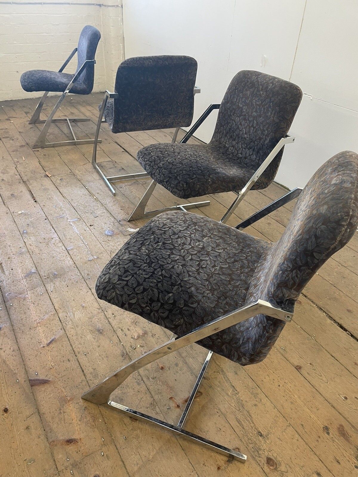 Vintage 1970s Z Chairs Manner Of Milo Baughman Heals Harrods Liberty &Co Retro