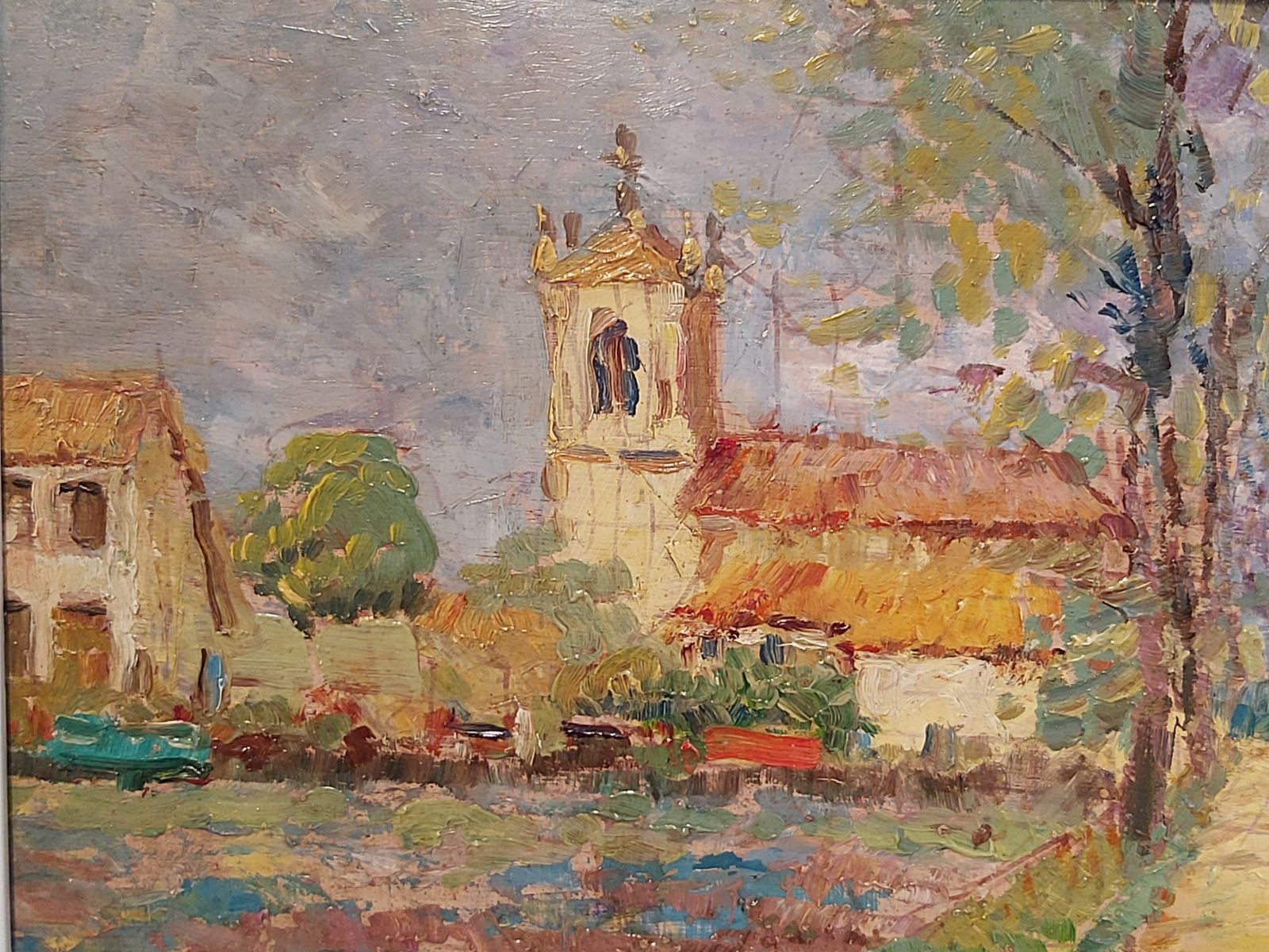 Jeffrey Pratt Painting   Lavender Fields With Church photo furniture