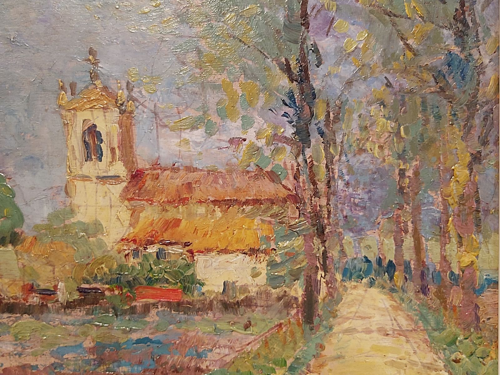 Jeffrey Pratt Painting   Lavender Fields With Church photo buy