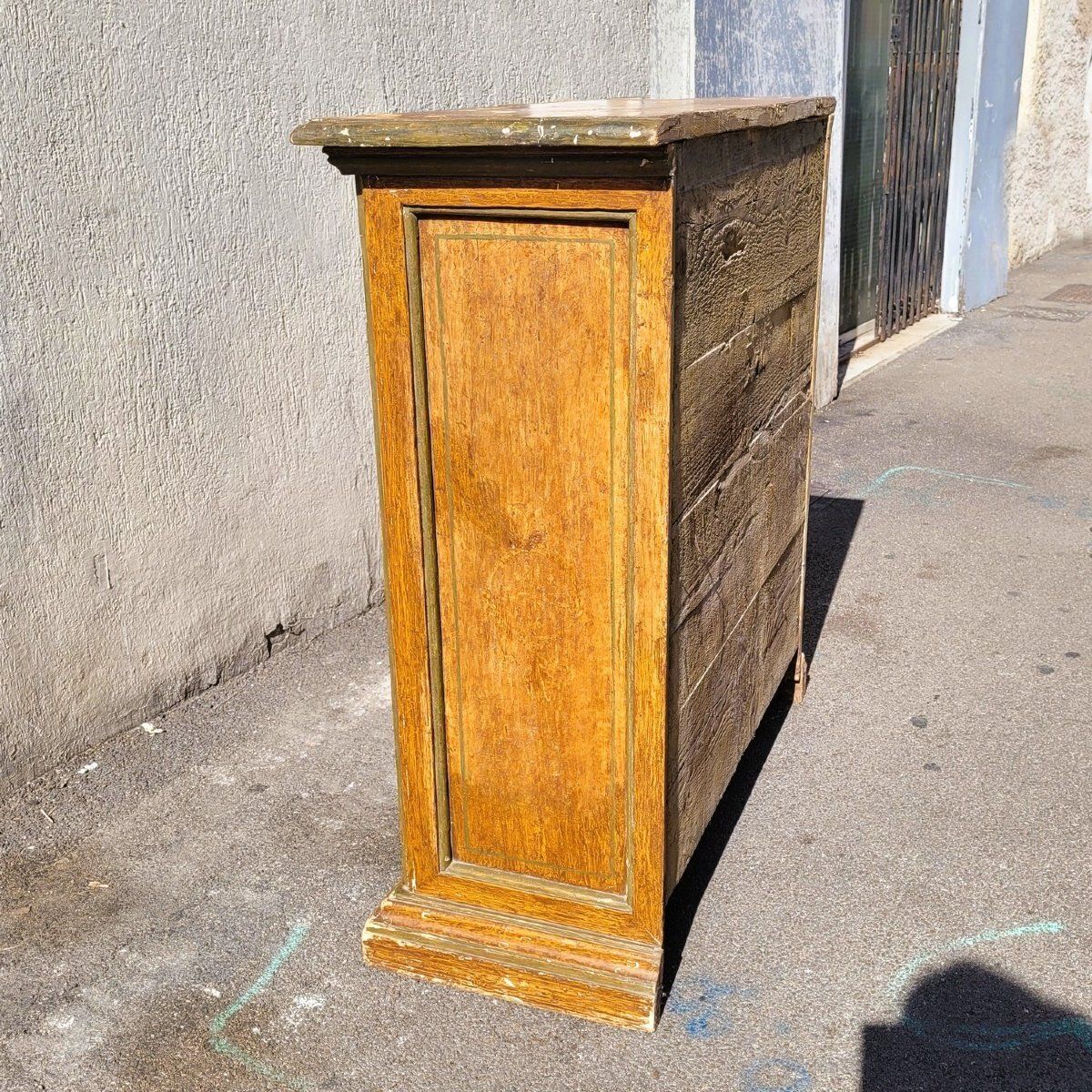 Furniture Painted Two Door Sideboard, Italy, 19th Century photo