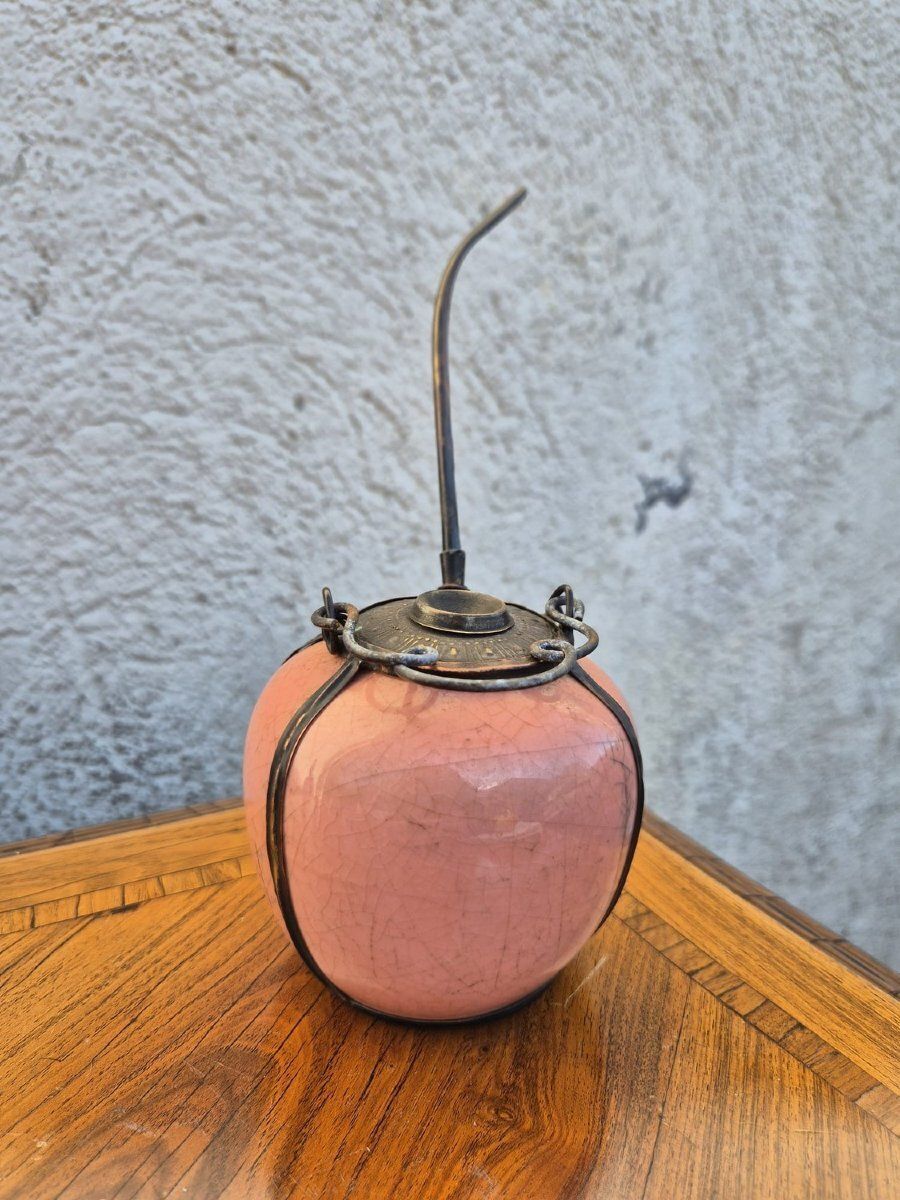 Pink Porcelain Water/Opium Pipe, Late 19th/Early 20th Century photo 320.0