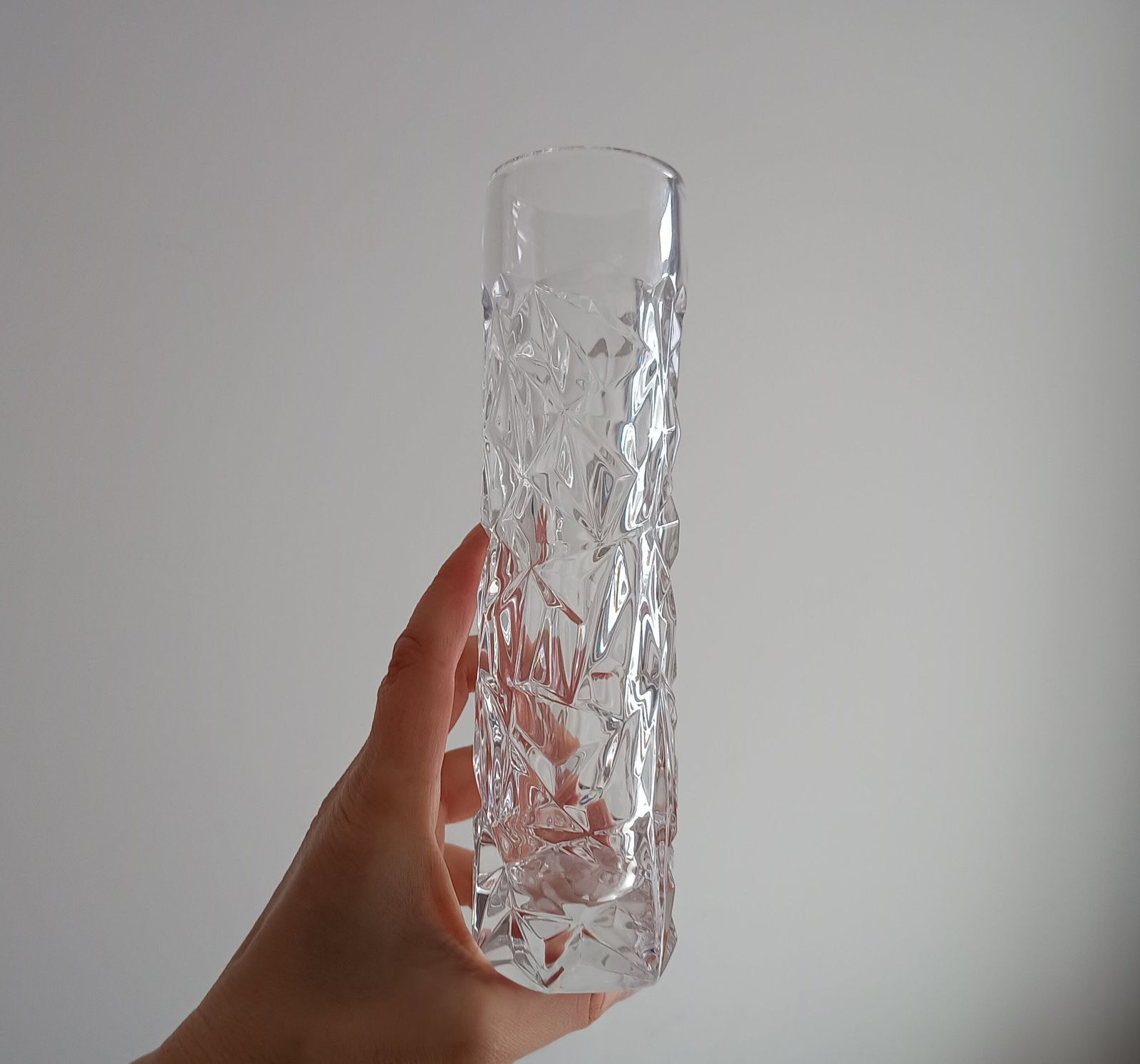 Tiffany & Co Crystal Glass Modernist Vase "Cut Rock" 1990s photo Home Decor