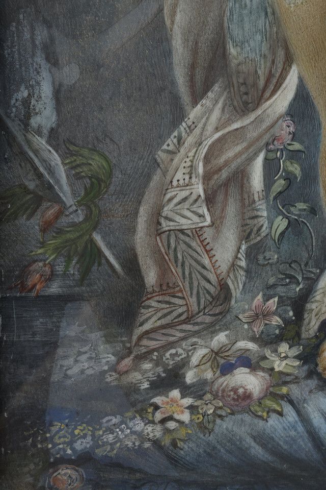 Representation Of Danaë, After A Painting By Anne Louis Girodet Trioson photo vintage