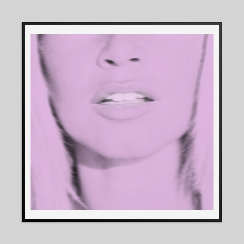 Batik 'Atomic Blonde Pink' Signed Limited Edition Print Framed In Black photo furniture