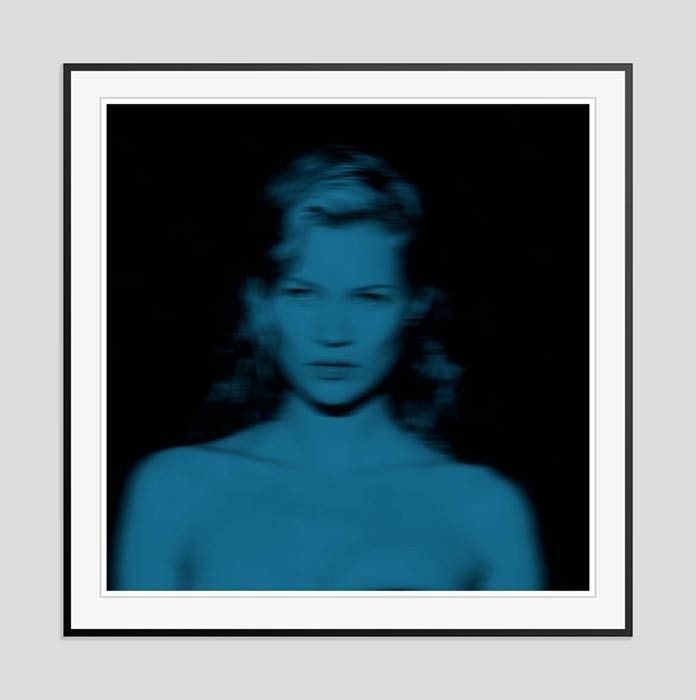 Batik 'Kate Night Blue' Signed Limited Edition Print Framed In Black photo furniture