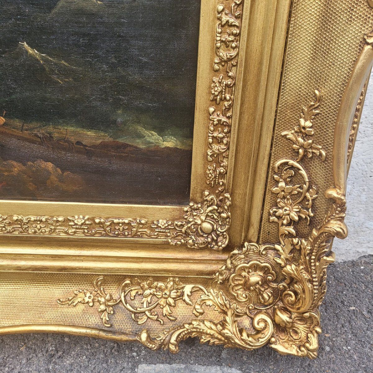 photo furniture Large Framed Seascape In The Style Of Vernet, Late 17th/Early 18th Century