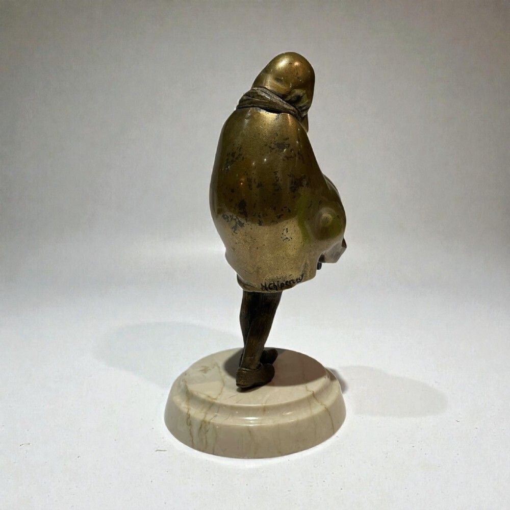 An Art Deco Patinated Bronze Figure Of A Young Girl. H. Chiparus photo Home Decor