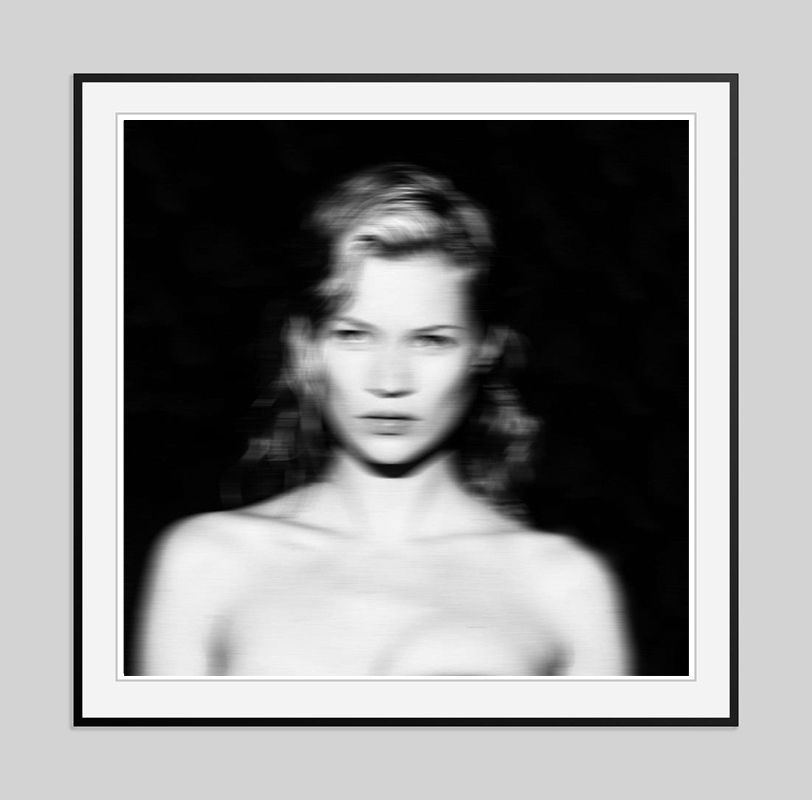 Batik 'Kate Noir' Signed Limited Edition Print Framed In Black photo furniture