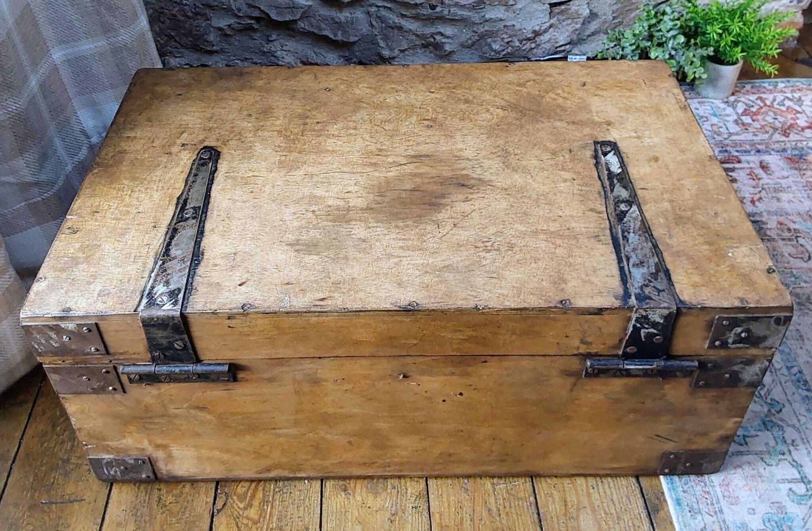 Rustic Wooden Storage Chest photo vintage