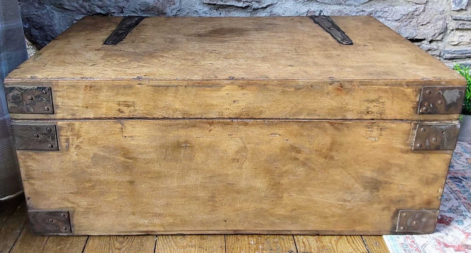 Furniture Rustic Wooden Storage Chest photo