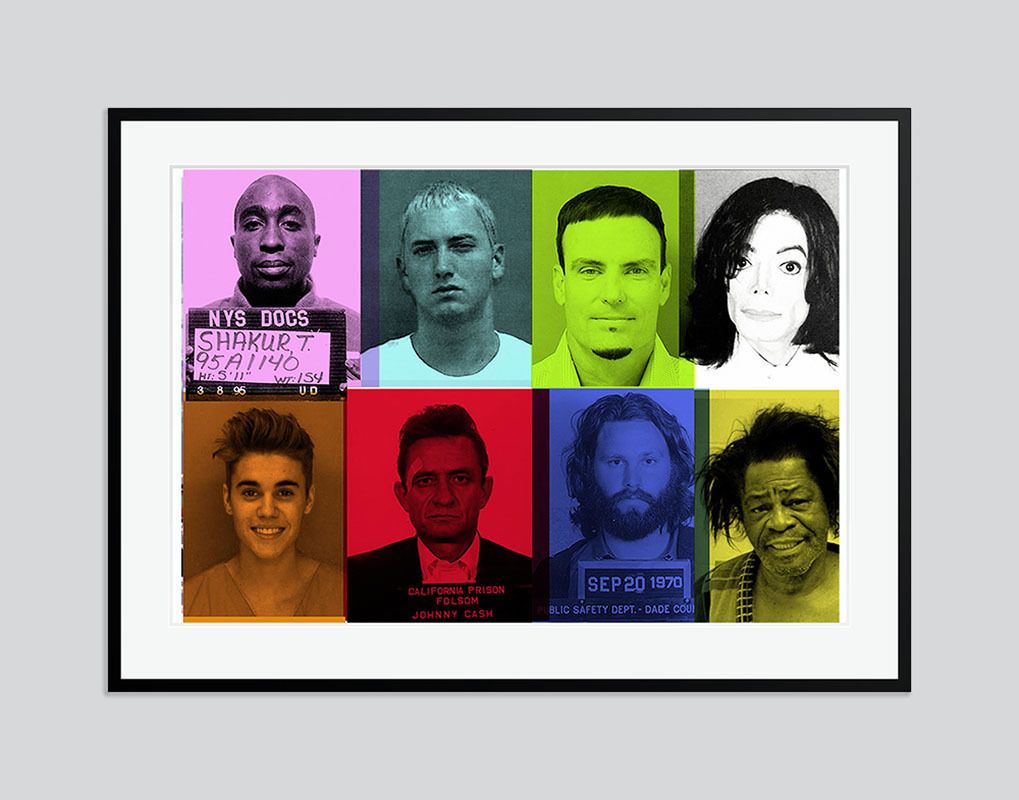 Batik 'Fun Loving Criminals III' Signed Limited Edition Print Framed In Black photo furniture