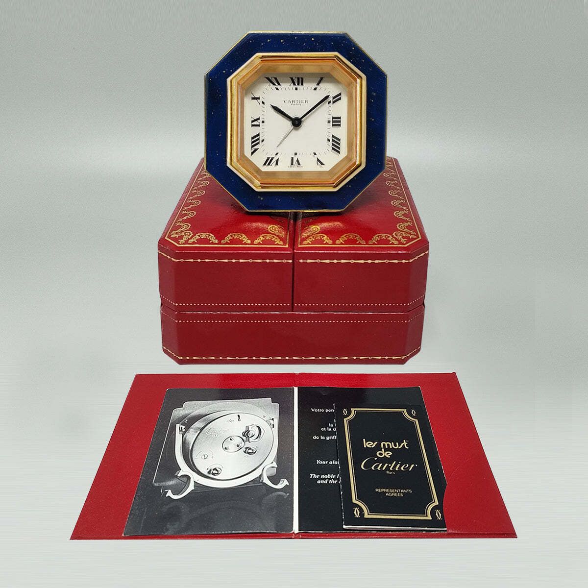 photo furniture 1980s Gorgeous Cartier Alarm Clock Pendulette. Made In Swiss