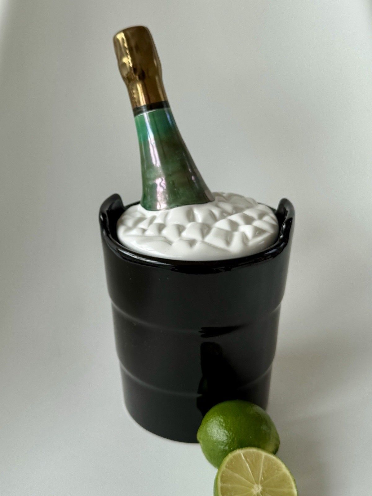 photo buy Vintage French Ceramic Trompe L'oeil Champagne Ice Cube Bucket 1970’s
