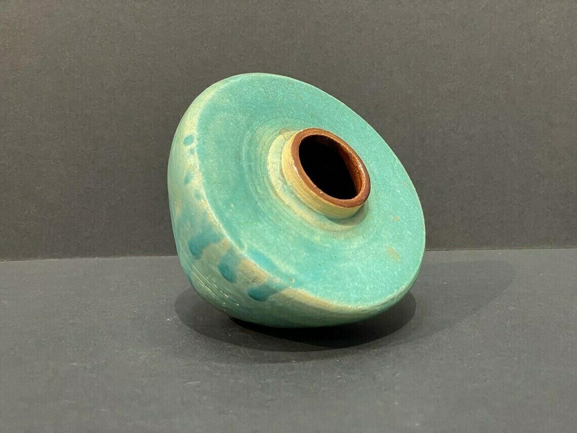 Small Turquoise, Elegant Studio Ceramics, Vase From West German Art Ceramics, 1960 photo Home Decor
