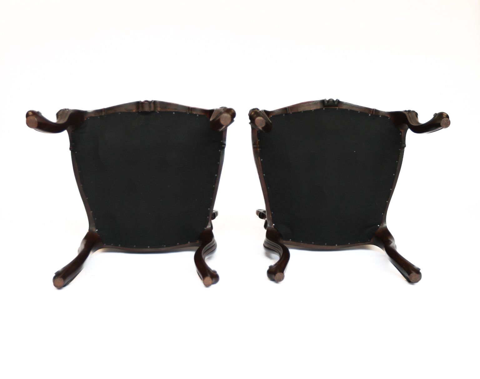 Pair Victorian Rosewood & Carved Side Chairs photo 500.0