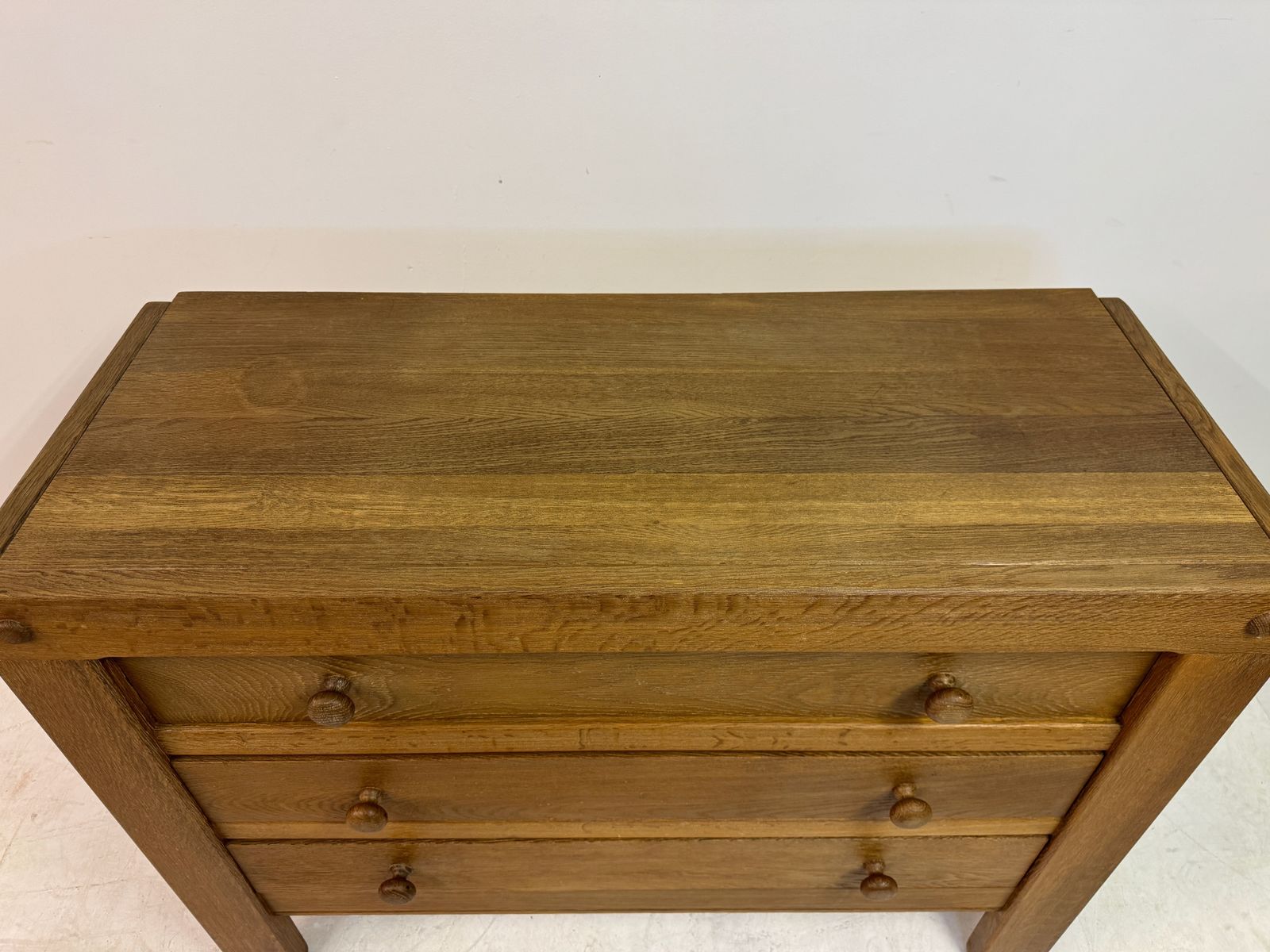 photo vinterior Brutalist Oak Chest Of Drawers, 1970s