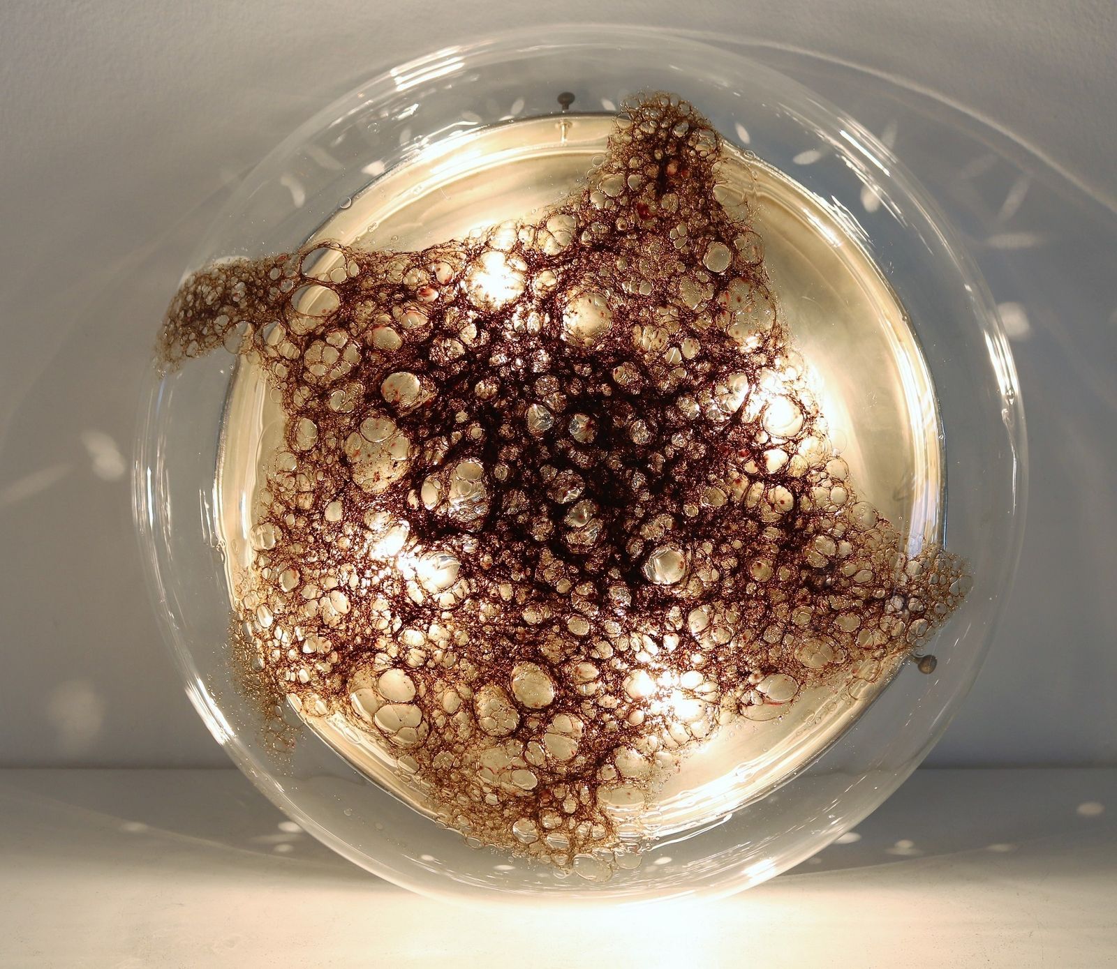 Lighting Italian Murano Bubble Glass Flush Mount Ceiling Light By La Murrina, 1970s photo