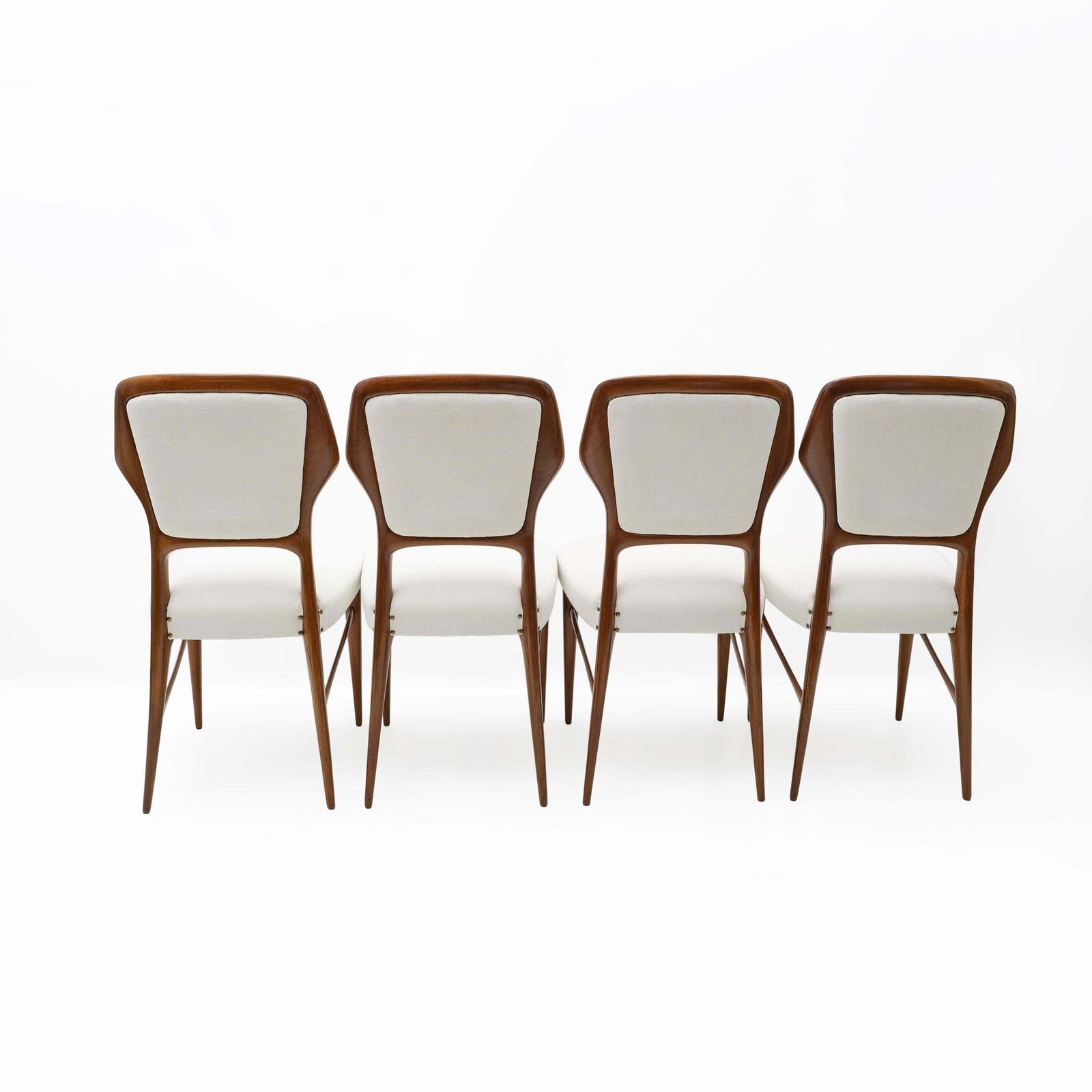 Vittorio Dassi Mid Century Modern Italian Dinning Chairs, 1950s, Set Of Four photo for sale