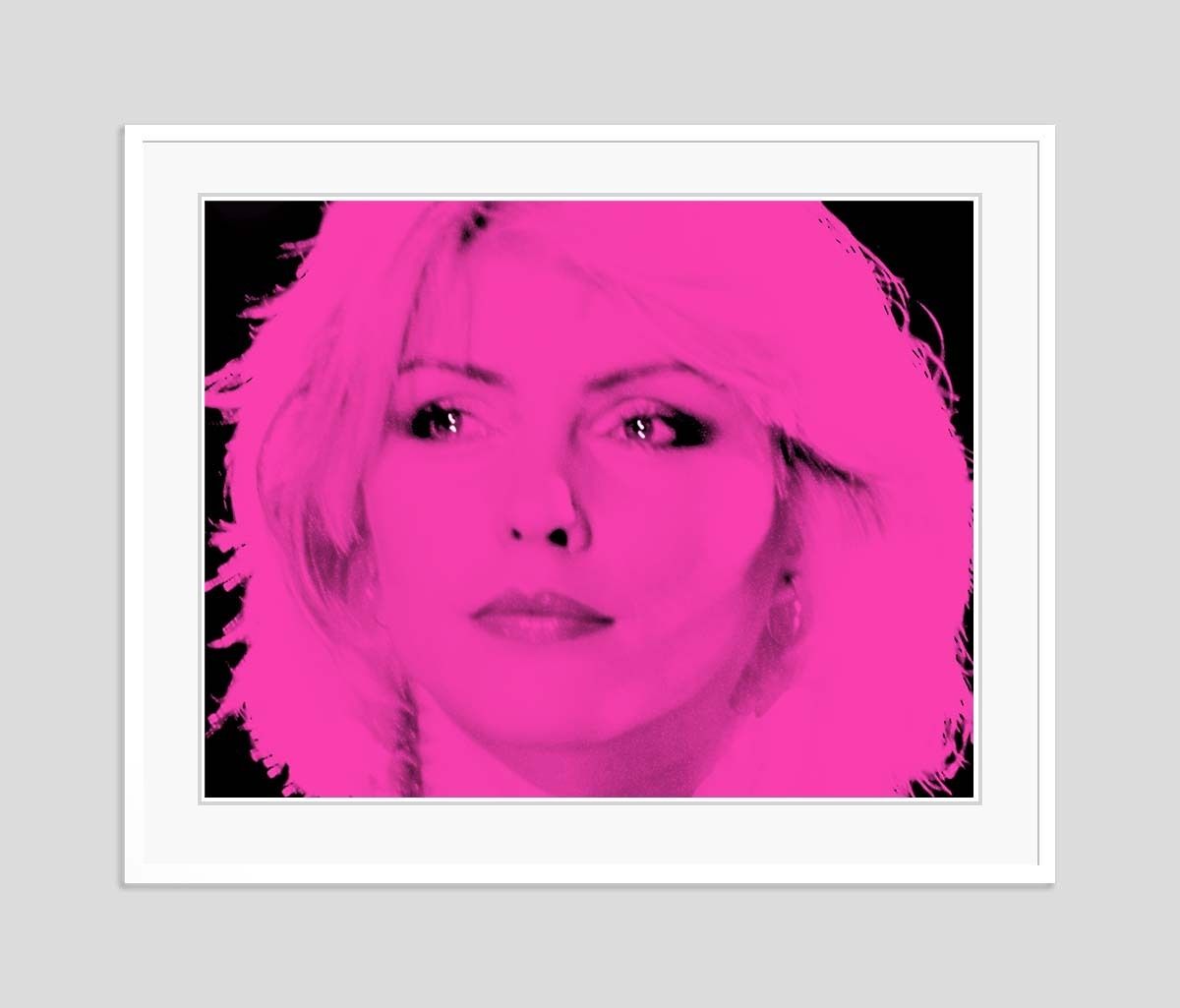 Batik 'Blondie Pink' Signed Limited Edition Print Framed In White photo furniture