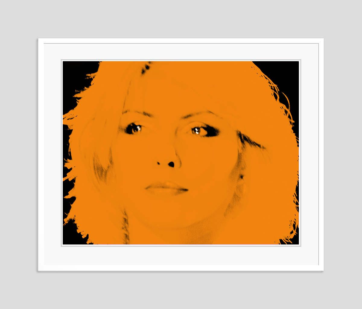 Batik 'Blondie Orange' Signed Limited Edition Print Framed In White photo furniture
