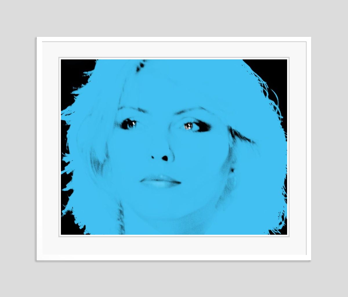 Batik 'Blondie Blue' Signed Limited Edition Print Framed In White photo furniture