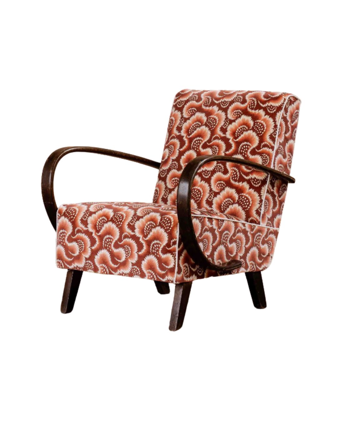 Jindrich Halabala Armchair Reupholstered In Harlequin X Henry Holland Fabric