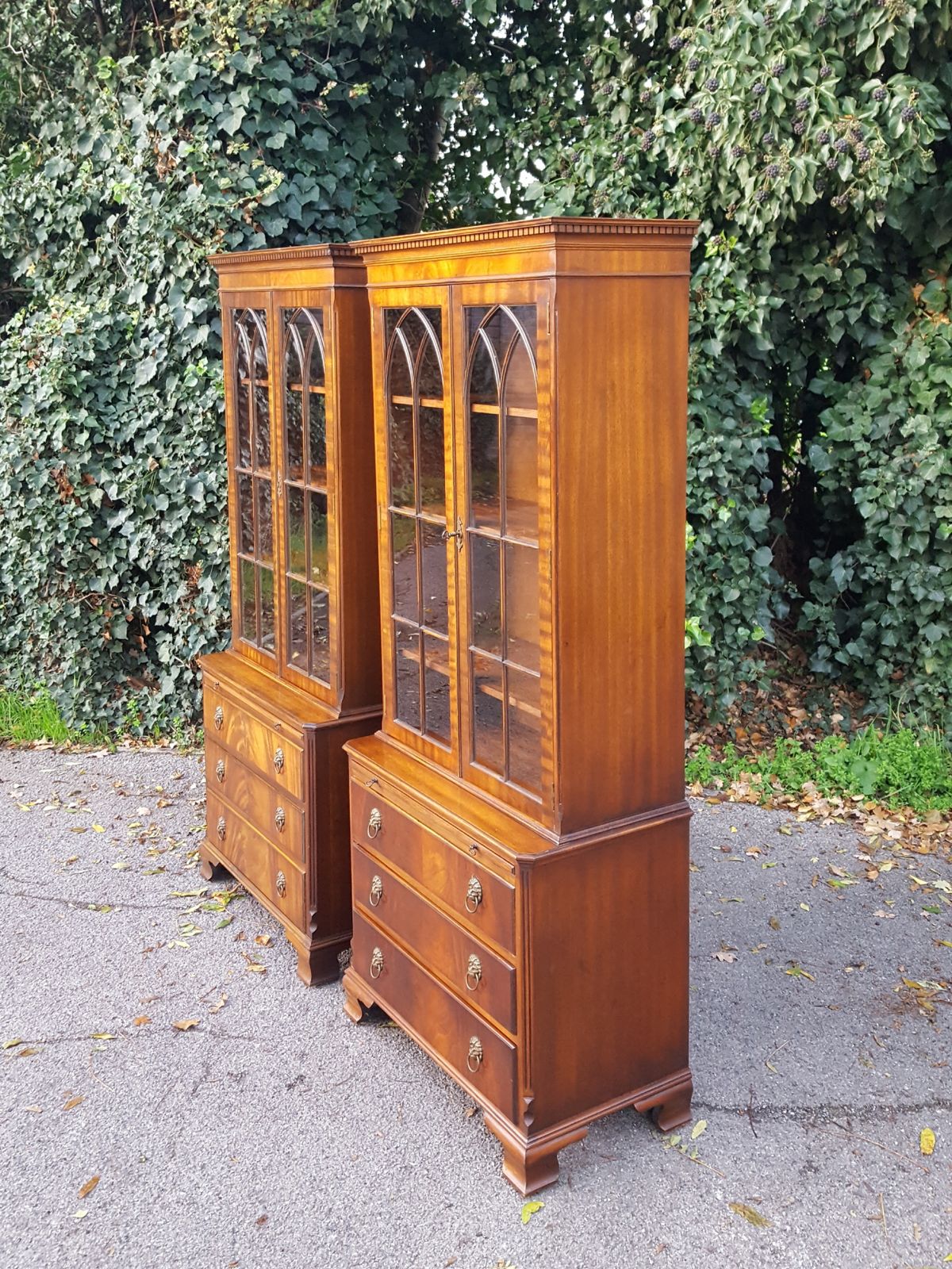 Matching Pair Of Mahogany Bookcases photo for sale