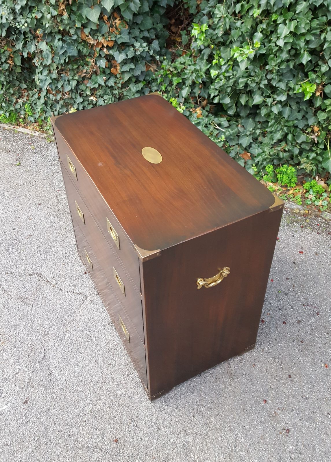 Bevan Funnell Oak Campaign Chest Of Drawers photo furniture